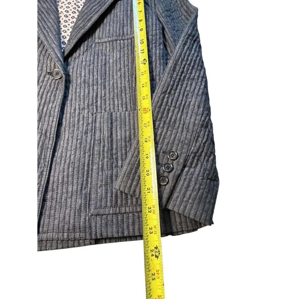 Louis Vuitton Grey minimalist Designer Archival Cotton Blazer Size 42 Fits XS